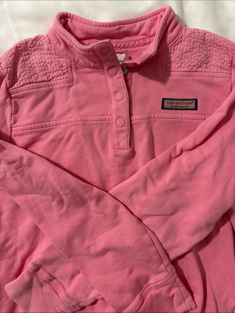 Vineyard Vines Bubblegum Pink Snap Pullover